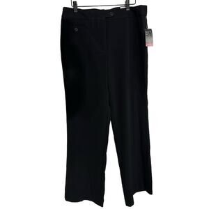NWT Kim Rogers Tummy Tuck Black Causal Pants Size 12P